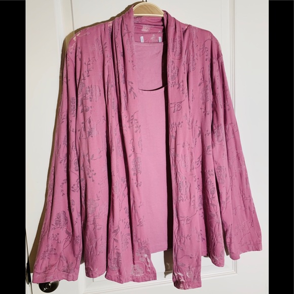 NWOT Lilac Burnout Cardigan & Tank Twin Set - Picture 4 of 5